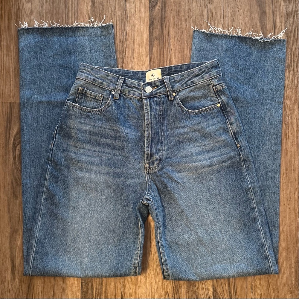 ANINE BING Hugh Jeans in Panama Blue Size 29 - Picture 3 of 9